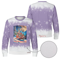 Rudolph’s Secret Ride, links to an Augmented Reality view: can you spot Santa in the Sky? - (Unisex) Ugly Christmas Sweater with a Twist
