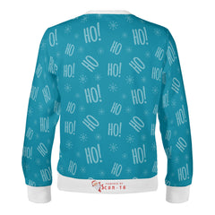 Santa’s Tropical Escape, links to an Augmented Reality view from Santa singing & dancing - (Unisex) Ugly Christmas Sweater with a Twist