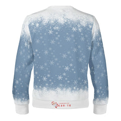 The Reindeer with a QR-titude!, links to an Augmented Reality view: can you spot Santa in the Sky? - (Unisex) Ugly Christmas Sweater with a Twist