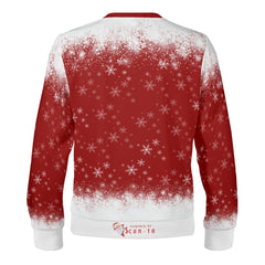 The Reindeer with a QR-titude!, links to an Augmented Reality view: can you spot Santa in the Sky? - (Unisex) Ugly Christmas Sweater with a Twist