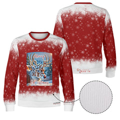 The Reindeer with a QR-titude!, links to an Augmented Reality view: can you spot Santa in the Sky? - (Unisex) Ugly Christmas Sweater with a Twist
