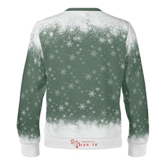 The Reindeer with a QR-titude!, links to an Augmented Reality view: can you spot Santa in the Sky? - (Unisex) Ugly Christmas Sweater with a Twist