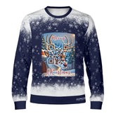 The Reindeer with a QR-titude!, links to an Augmented Reality view: can you spot Santa in the Sky? - (Unisex) Ugly Christmas Sweater with a Twist