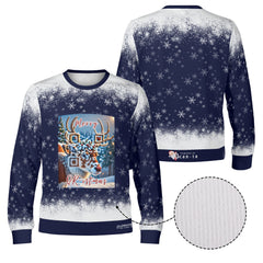 The Reindeer with a QR-titude!, links to an Augmented Reality view: can you spot Santa in the Sky? - (Unisex) Ugly Christmas Sweater with a Twist