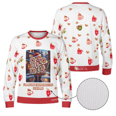 Gingerbread Man - (Unisex) Ugly Christmas Sweater with a Twist: Every scan = a new Xmas surprise!