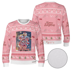 Swiftmas Cheer, QR links to Taylor Swift theme - (Unisex) Christmas Sweater with a Twist