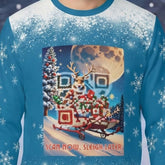 Rudolph’s Secret Ride - (Unisex) Ugly Christmas Sweater with a Twist: Every scan = a new Xmas surprise!