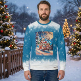 Rudolph’s Secret Ride - (Unisex) Ugly Christmas Sweater with a Twist: Every scan = a new Xmas surprise!