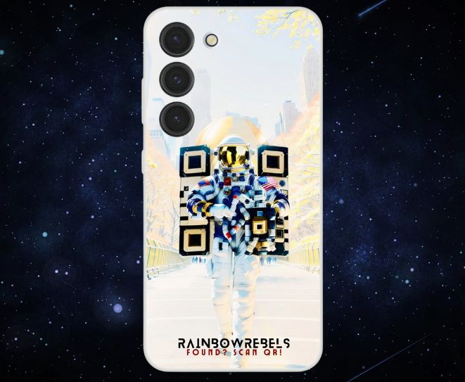 Astronaut-collection. Lost and found made easy - just scan! Flexi case.