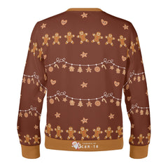 Gingerbread Man Frosting  - (Unisex) Ugly Christmas Sweater with a Twist: Every scan = a new Xmas surprise!