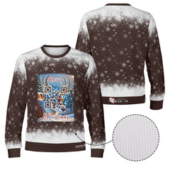 The Reindeer with a QR-titude!, links to an Augmented Reality view: can you spot Santa in the Sky? - (Unisex) Ugly Christmas Sweater with a Twist