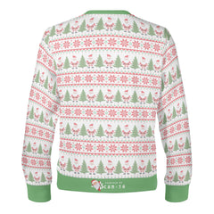 Discover Scan-ta's secret, links to a "Santa Says" game - (Unisex) Ugly Christmas Sweater with a Twist