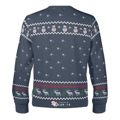 Chillin with my Snowmies - (Unisex) Ugly Christmas Sweater with a Twist: Every scan = a new Xmas surprise!
