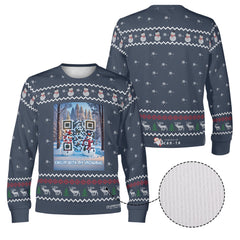 Chillin with my Snowmies - (Unisex) Ugly Christmas Sweater with a Twist: Every scan = a new Xmas surprise!