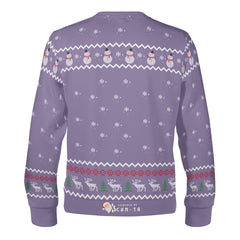 Chillin with my Snowmies, links to Christmas Presents Slide 'n Glide game - (Unisex) Ugly Christmas Sweater with a Twist