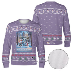 Chillin with my Snowmies, links to Christmas Presents Slide 'n Glide game - (Unisex) Ugly Christmas Sweater with a Twist
