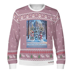 Chillin with my Snowmies, links to Christmas Presents Slide 'n Glide game - (Unisex) Ugly Christmas Sweater with a Twist
