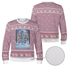 Chillin with my Snowmies, links to Christmas Presents Slide 'n Glide game - (Unisex) Ugly Christmas Sweater with a Twist